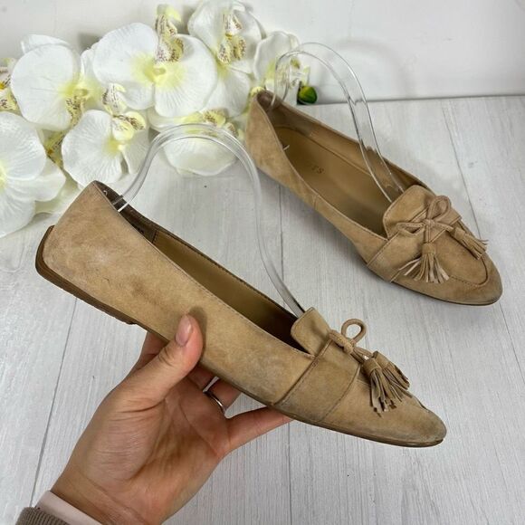 Talbots Women’s Francesca Tan Suede Leather Driving Flat Size 8.5 - Picture 2 of 10